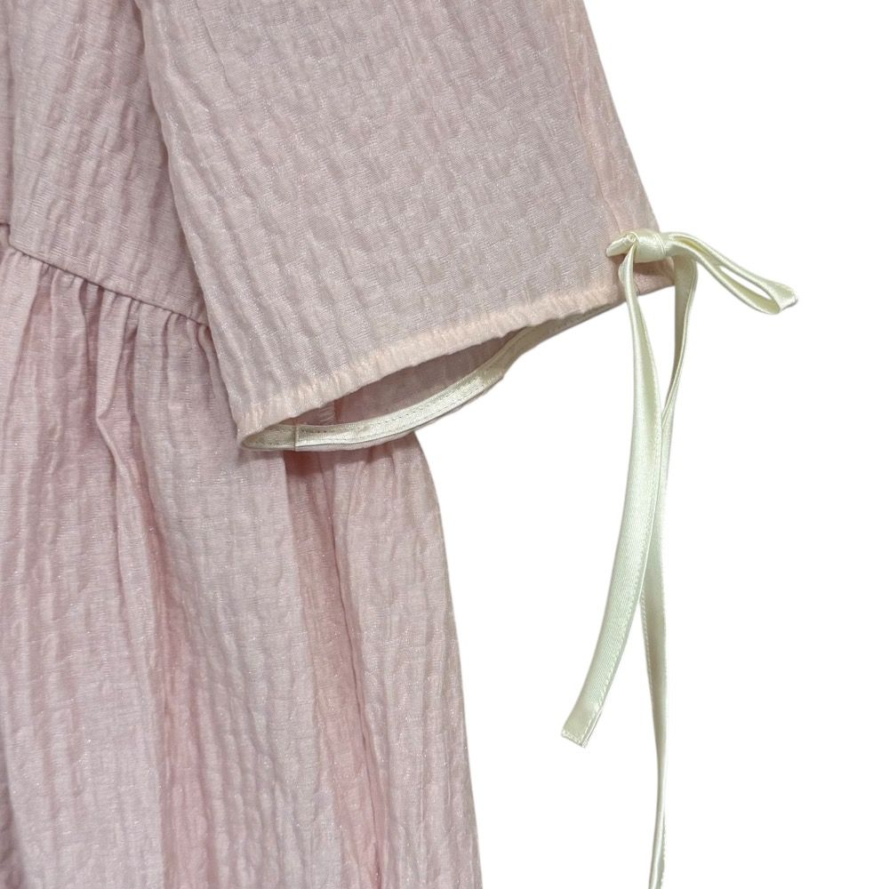 美品 22SS yori ヨリ 半袖 フクレフレアブラウス YR2221-080SM サイズ  