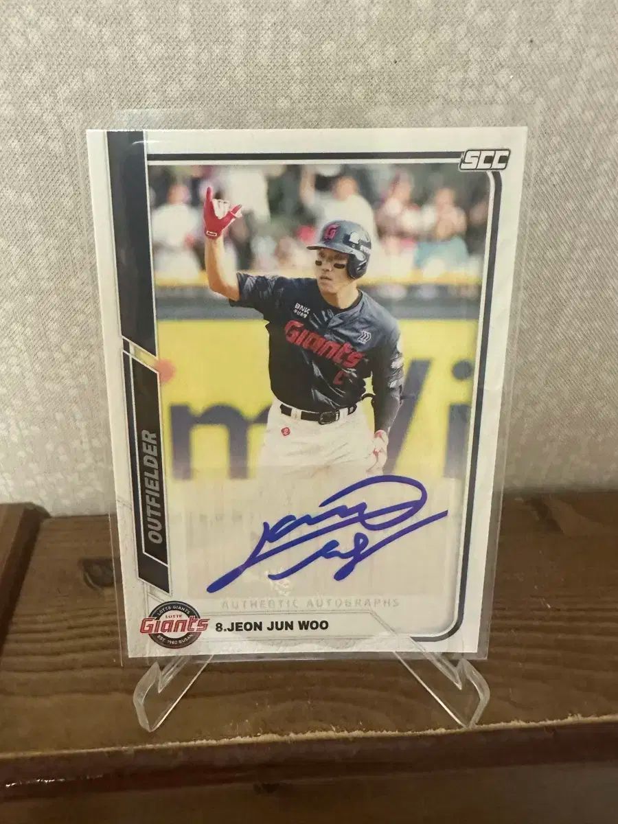 2025 KBO 感覚 オート サインカード チョン ジュンウ ロッテ