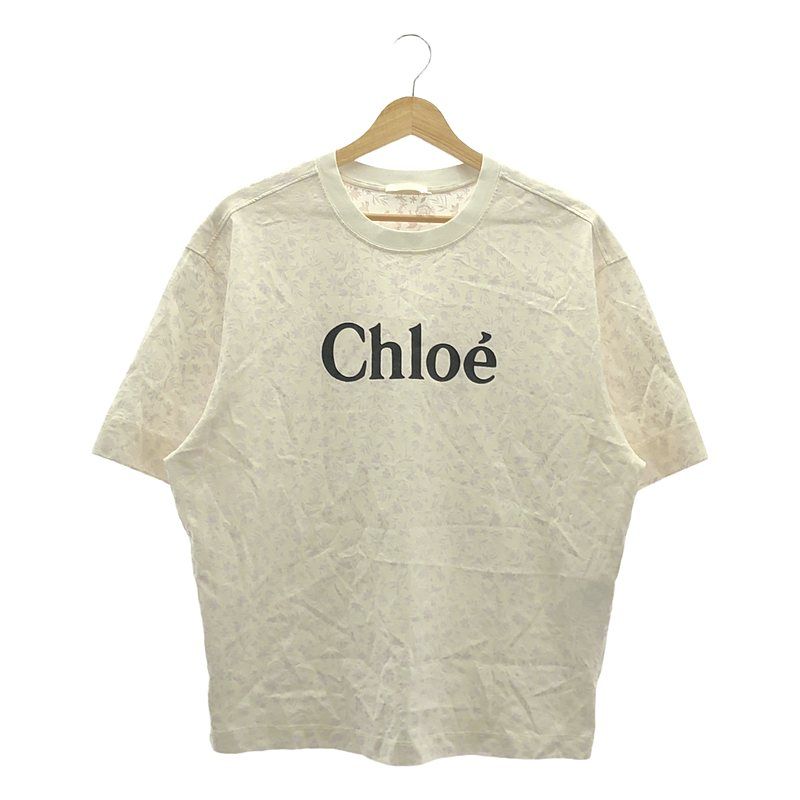 Chloe | クロエ | 2021SS | ボタニカル ロゴ プリント Tシャツ | S | ホワイト | レディース