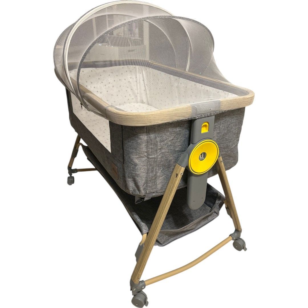 ベビーベッド　HZDMJ グレー HZDMJ ベビーベッド 添い寝 持ち運び 三年保証 プレイヤードに変身可能