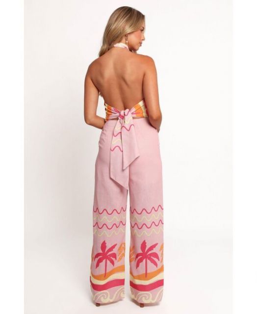 送料無料 Petal and Pup レディース ジャンプスーツ トップス Women s Aryn Halterneck Jumpsuit Pink palm WWW_WOWDIGSITE_COM
