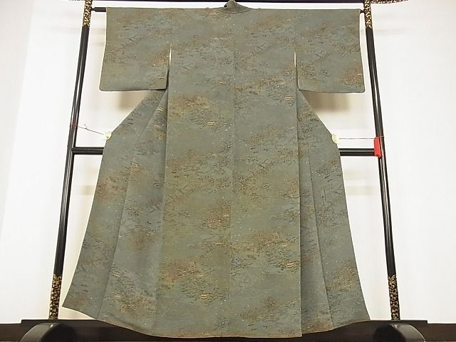 平和屋-こころ店□上質な小紋 風景文 やまと誂製 着丈158cm 裄丈64cm ...
