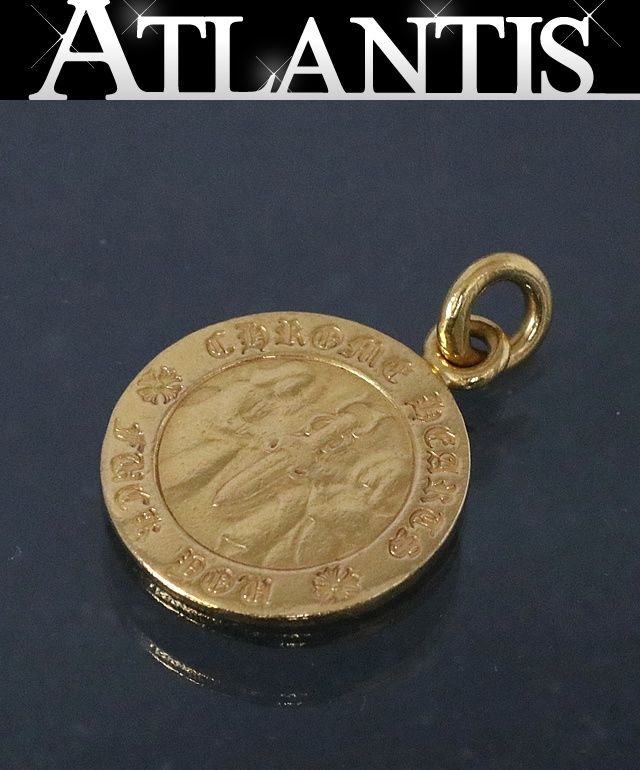 CHROME HEARTS 銀座店 クロムハーツ 22K エンジェルメダル V1 ペンダント チャーム ゴールド 97447
