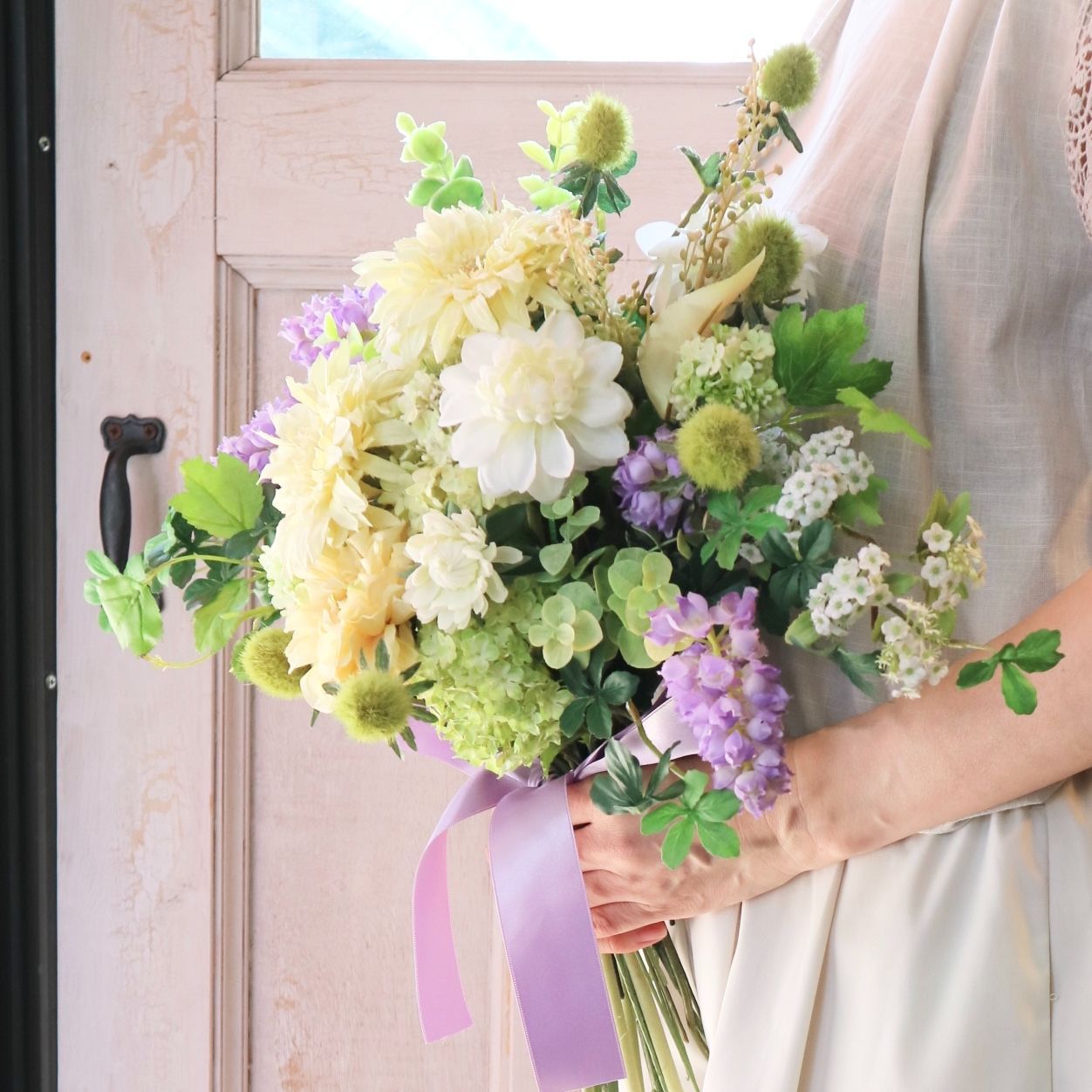 ガーベラのナチュラルブーケ ブートニア付き 結婚式 パーティー