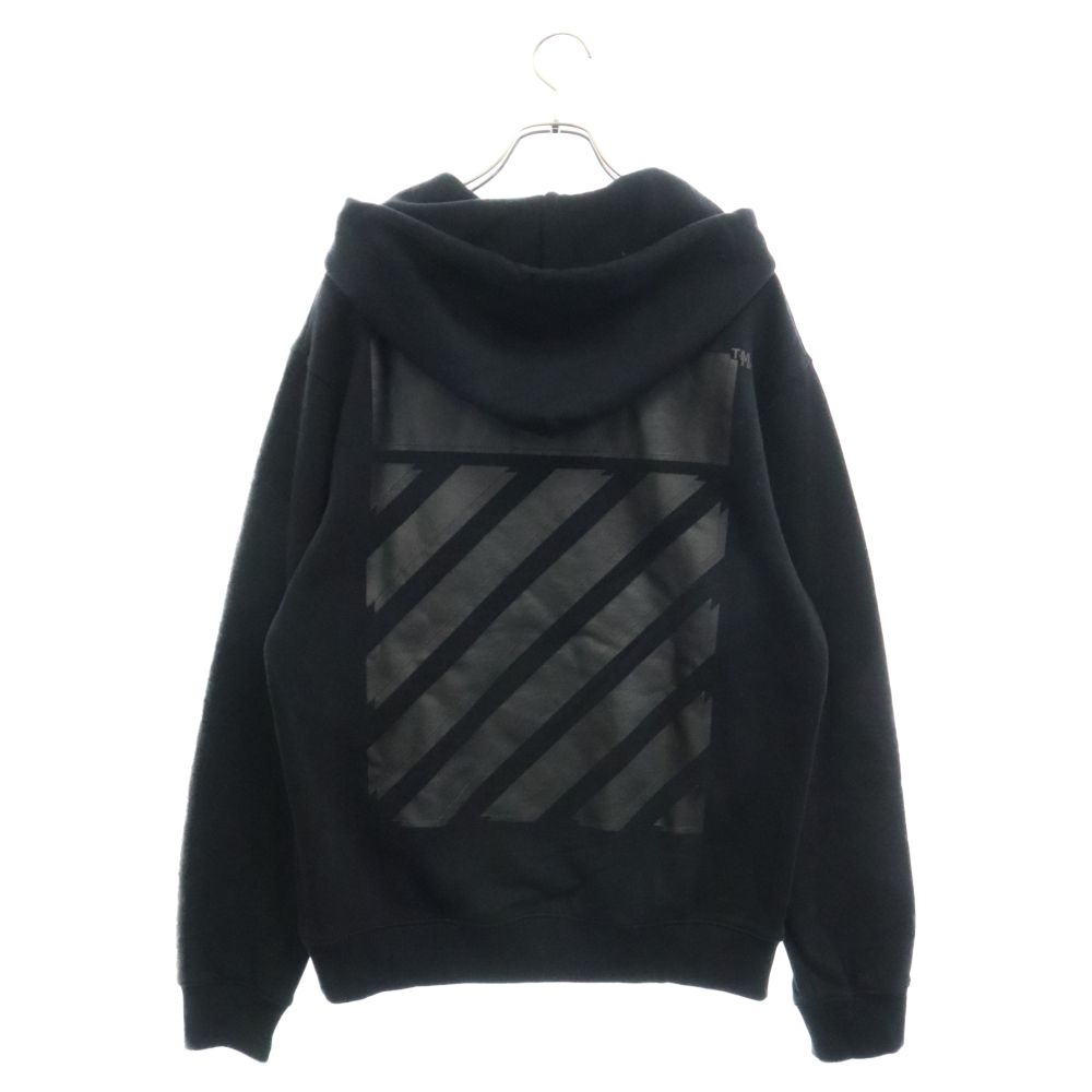 OFF-WHITE (オフホワイト) OMBB097C99FLE005 バッグプリント プルオーバーフーディ スウェット パーカー ブラック