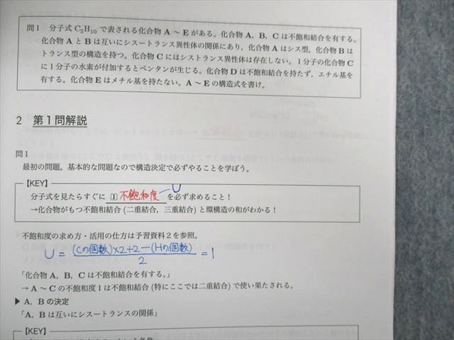 US01-071 鉄緑会 化学・分野別 テキスト 2022 夏期 永田羽南 18m0D