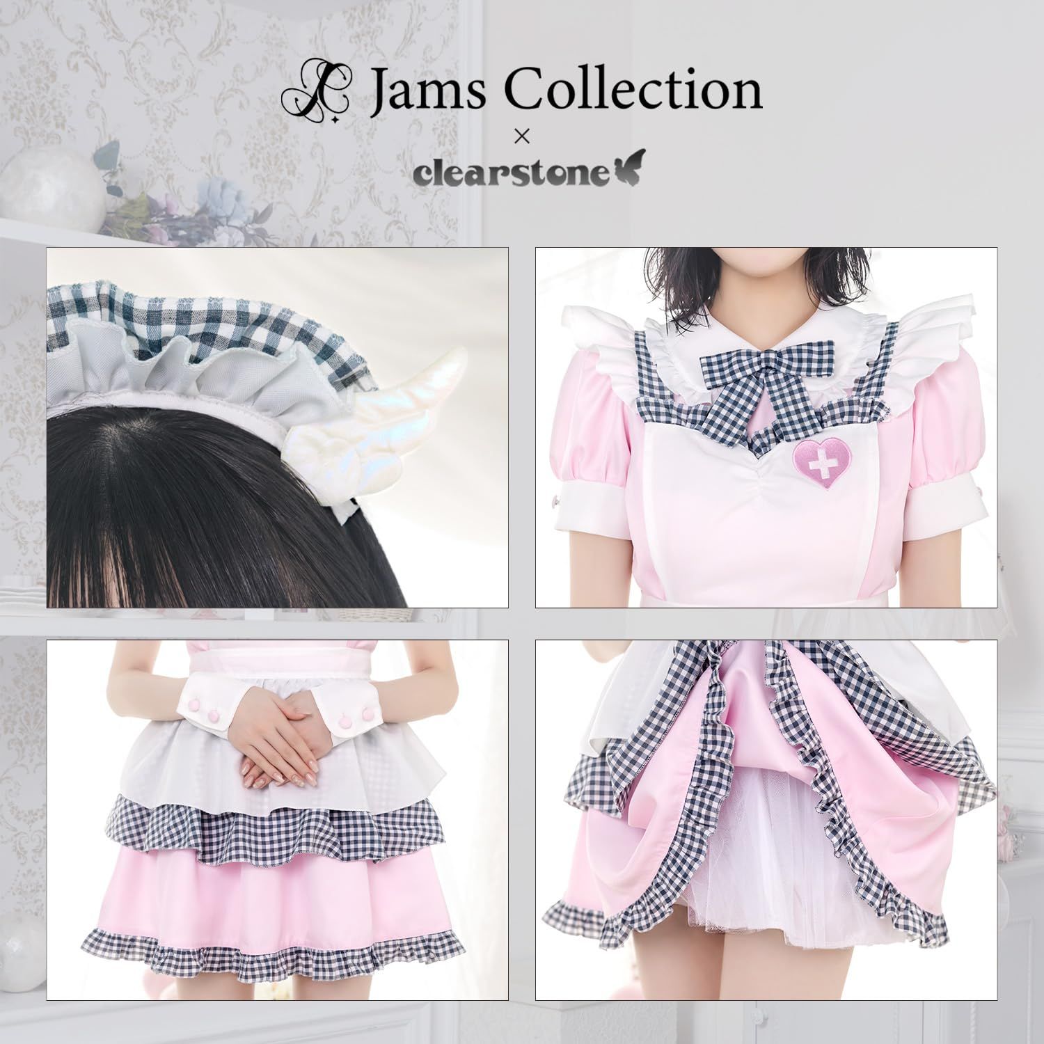 クリアストーン Clearstone リリカルパレット コスプレ ハロウィン エンジェルナースメイド レディース ピンク WWW_TRAVELLANDINDIA_COM