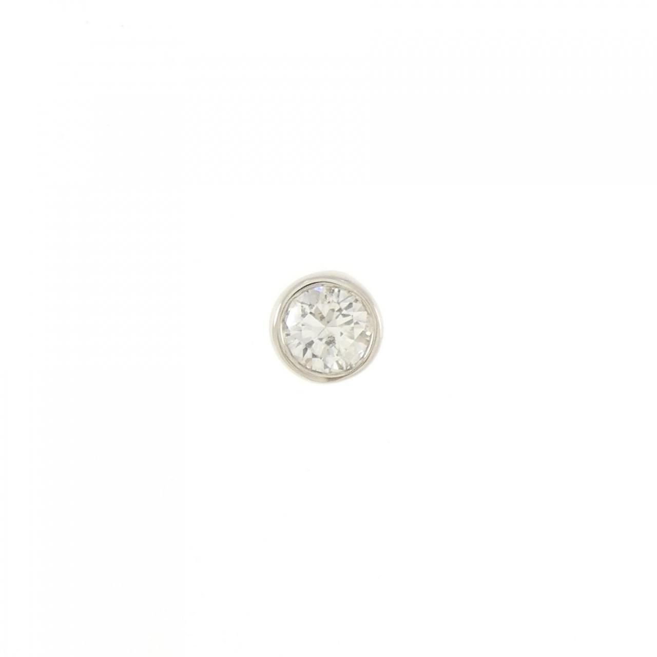 リメイク PT900 ダイヤモンド ピアス 0.310CT F I1 Fair 片耳