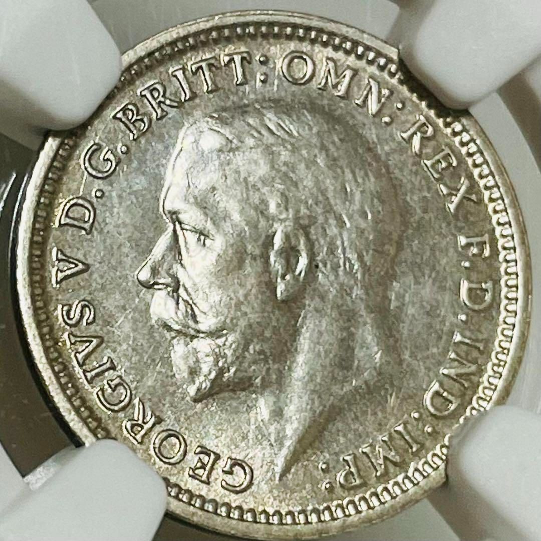 激レア！イギリス ジョージ５世 3ペンス 銀貨 1935 NGC MS63-