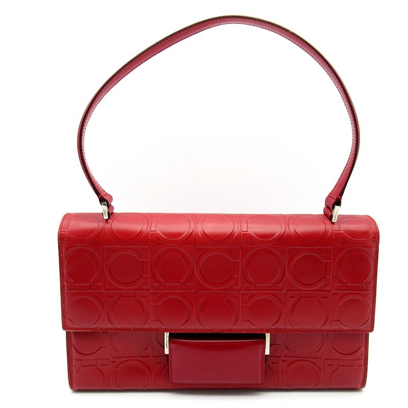 フェラガモ ガンチーニ ハンドバッグ BA-21 0854 レザー/スエード