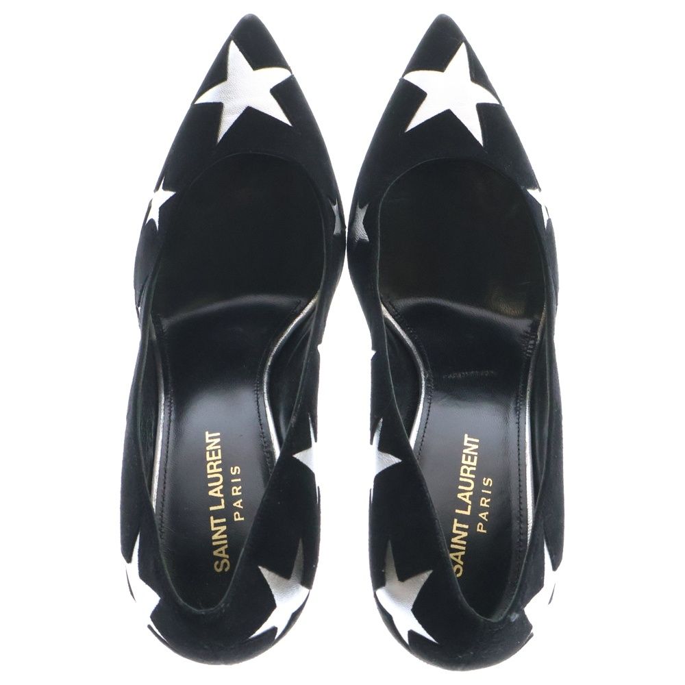 SAINT LAURENT Paris 美品 パンプス ペイズリー柄 白×黒 SAINT LAURENT PARIS サンローランパリ BEDFORD ベッドフォード