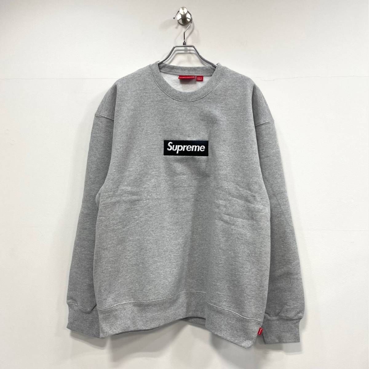 新品 国内正規 Supreme 22AW Box Logo Crewneck Heather Grey ボックス