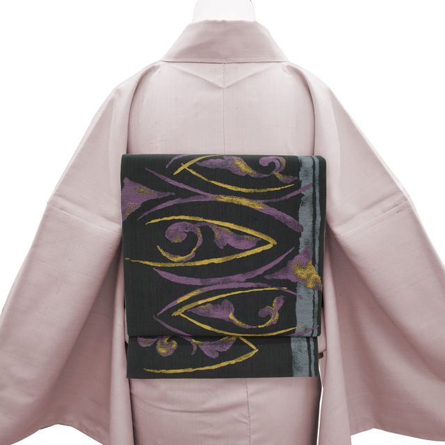 平和屋本店□極上 西陣 有栖川織物謹製 六通柄袋帯 唐織 洋花文 証紙