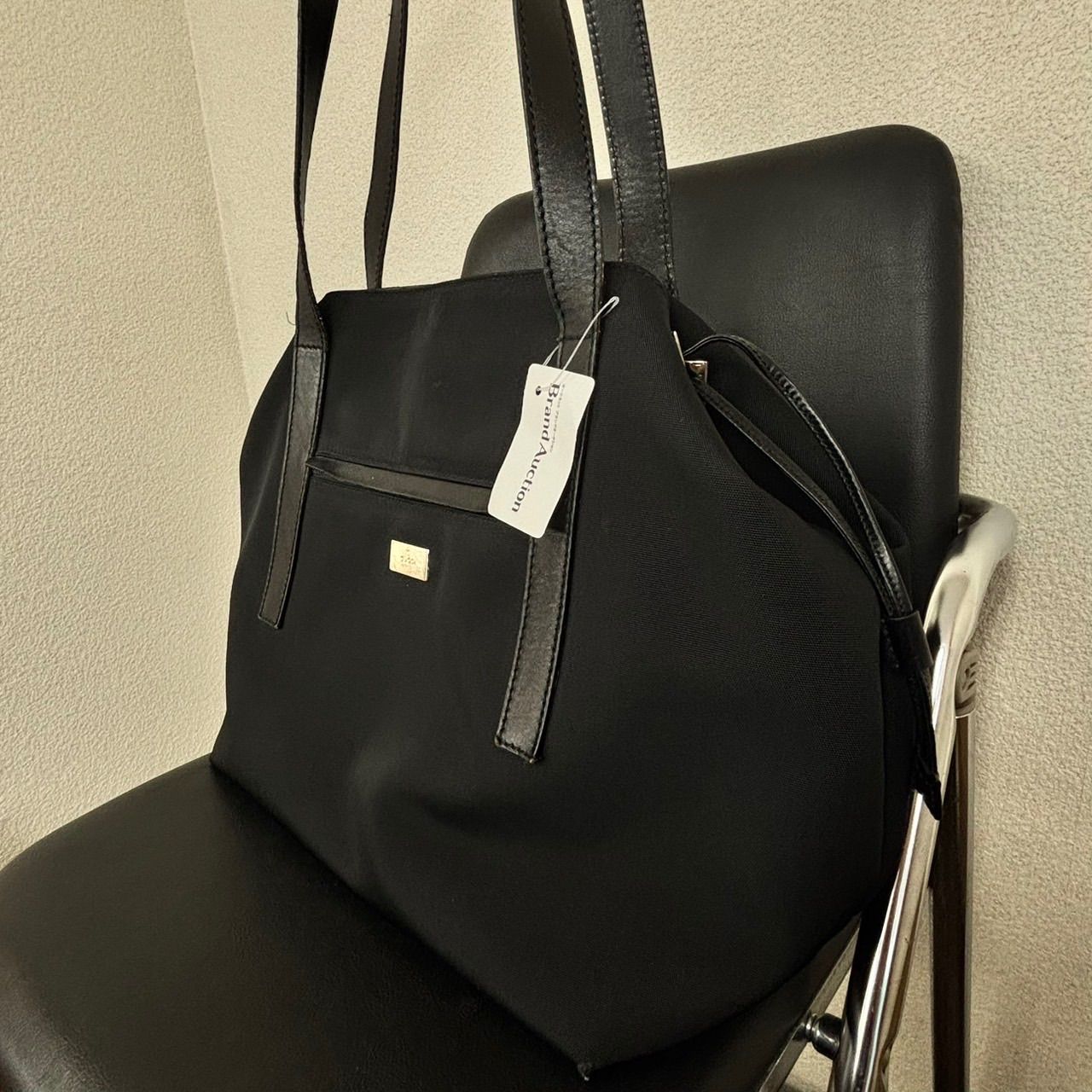 GUCCI グッチ トートバッグ キャンバス レザー 黒 999肩掛け可