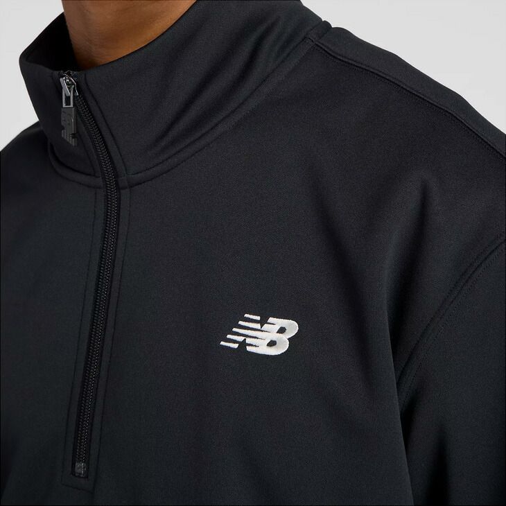 裏起毛 ハーフジップ長袖プルオーバー