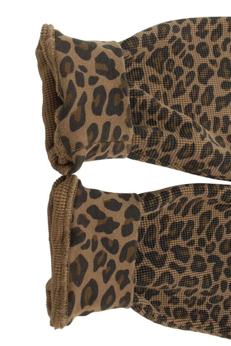 Supreme レオパード柄 サーマルジップアップパーカー