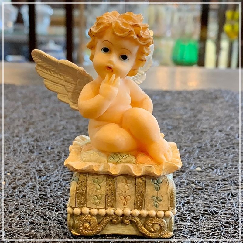 スリーピング エンジェル (天使)陶器　置物　2個セット　(レア) Amazon.co.jp: スリーピングエンゼルオブジェ2個セット 置物