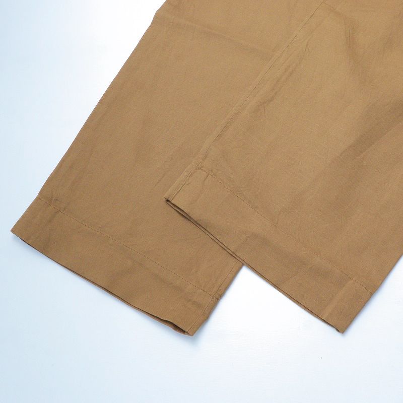 美品 2021SS マーガレットハウエル MARGARET HOWELL LIGHT COTTON LINEN パンツ 1/ブラウン タック  コットンリネン【2400014032512】 - メルカリ