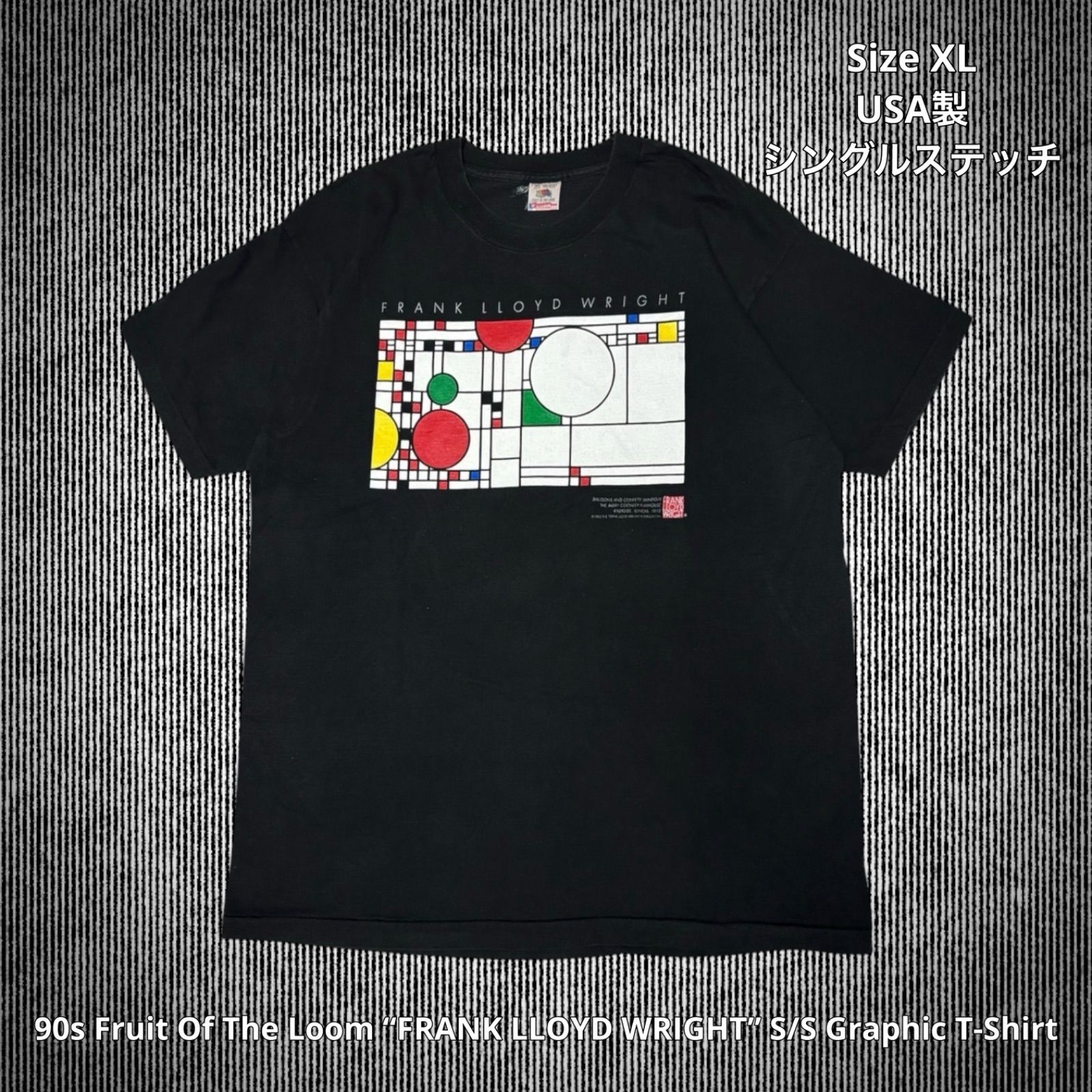 90s Fruit Of The Loom “FRANK LLOYD WRIGHT” S/S Graphic フルーツ