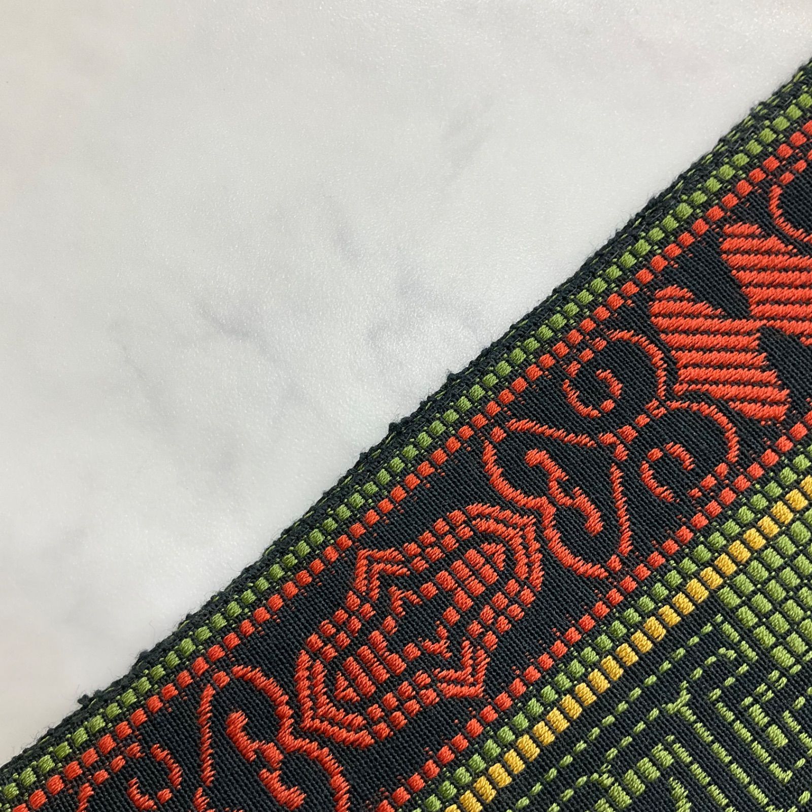 kimono+one○未使用同然○珍品○アイヌ民族○切り伏せ刺繍模様○半幅帯半巾帯小袋帯○336㎝○着物帯小紋普段着半幅帯単衣浴衣 - メルカリ