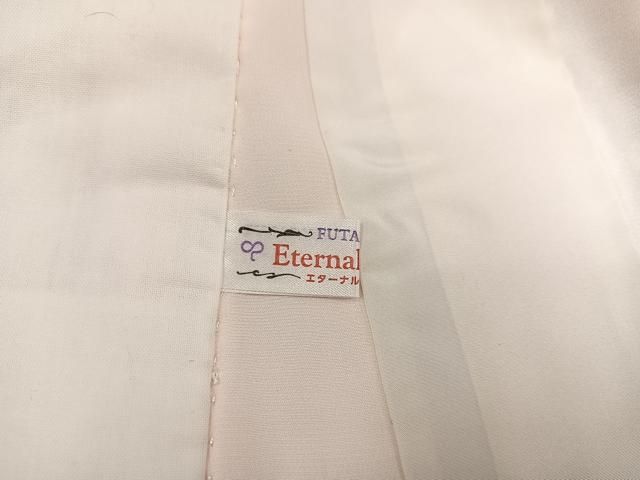 コロン様［9887］長襦袢 美品 菊尽し地紋 無双仕立て 白地 正絹 着物 長襦袢 正絹 半襟 白 ピンク S M L LL 仕立て上がり 半衿 絹