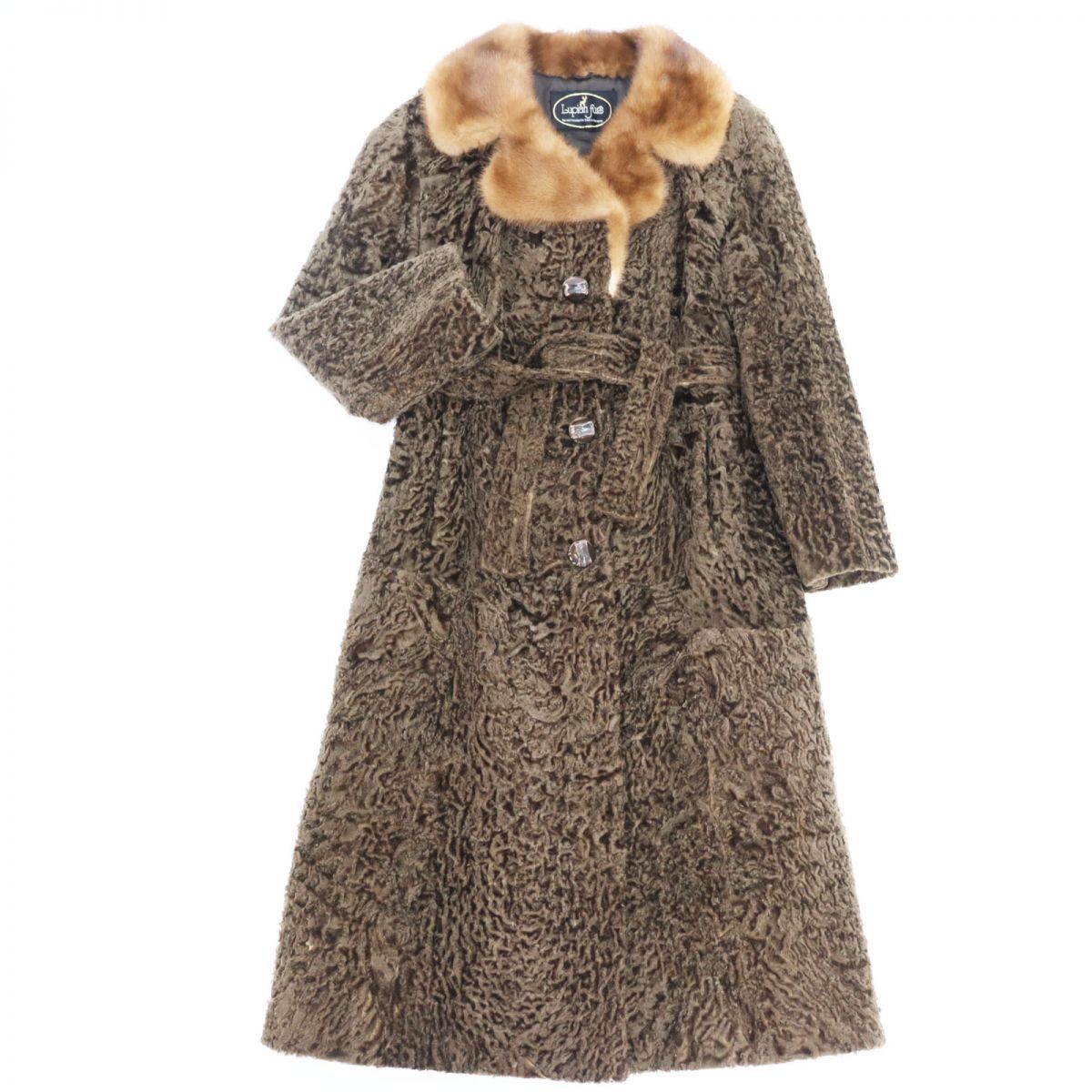 【美品】LUPIAN FURS ルピアンファー　ミンク　本毛皮コート　9号 美品】LUPIAN FURS ルピアンファー ミンク 本毛皮コート 9号