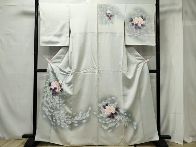 平和屋着物●訪問着　作家物　草花文　暈し染め　金彩　正絹　逸品　AAAY6444zg 平和屋着物○訪問着 作家物 草花文 暈し染め 金彩 正絹 逸品