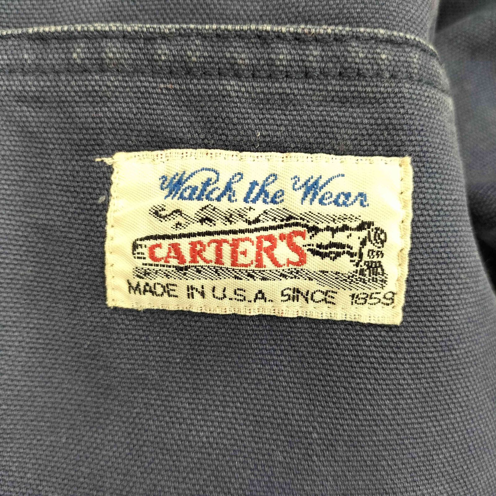 カーターズ carters 70-80S USA製 列車タグ 裏地フリース 襟