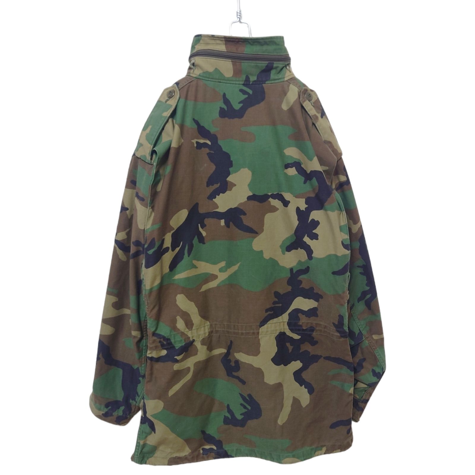 M-65 4th 89年製 プラスティックジップ ウッドランドカモ 迷彩 US 54351217fbdd21b83a66bda9c5e5f9