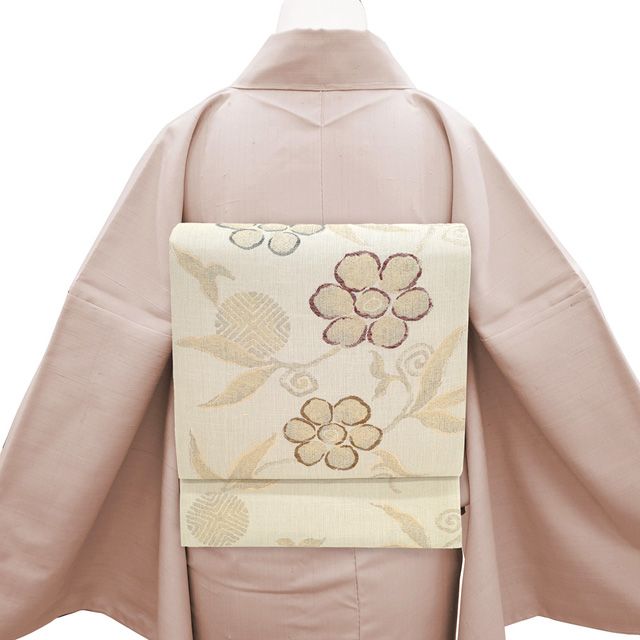 新古品】 袋帯 未使用 紬 正絹 京都 西陣 三幸織物 金箔糸 金糸 薄