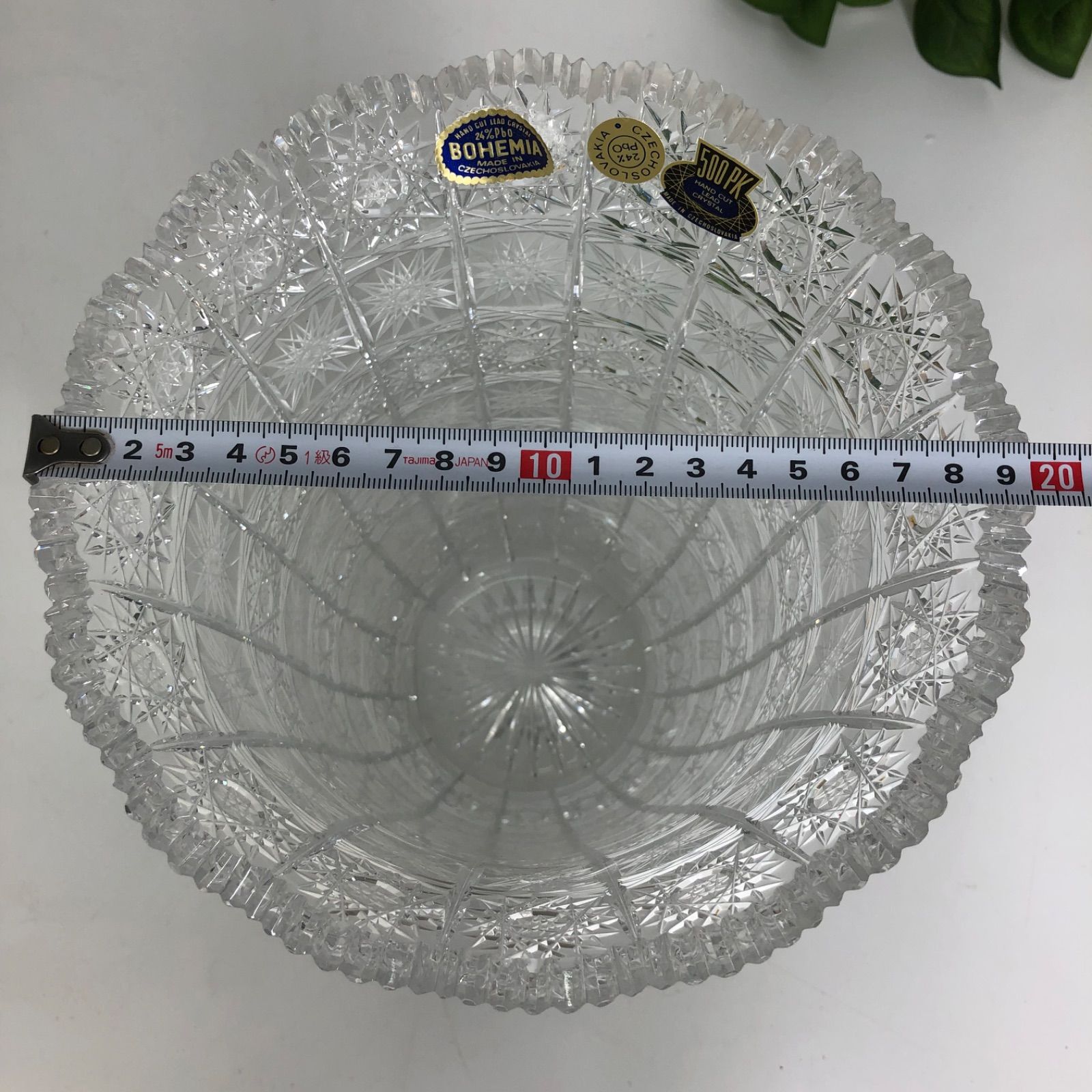 BOHEMIAN GLASS ボヘミアグラス フラワーベース 花瓶 クリスタル