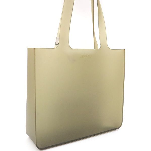 シャネル　ラバー　トートバック　グレー　美品 シャネルラバートートバックグレー美品