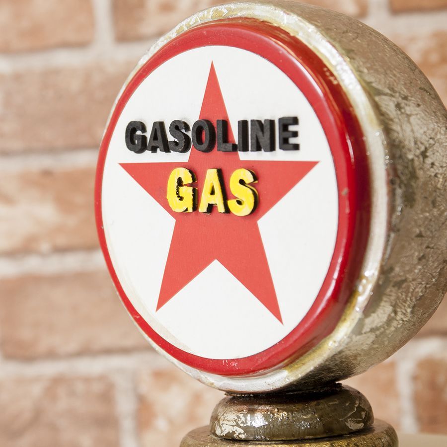 アンティーク CDホルダー ガスポンプ GASOLINE WHITE 収納棚