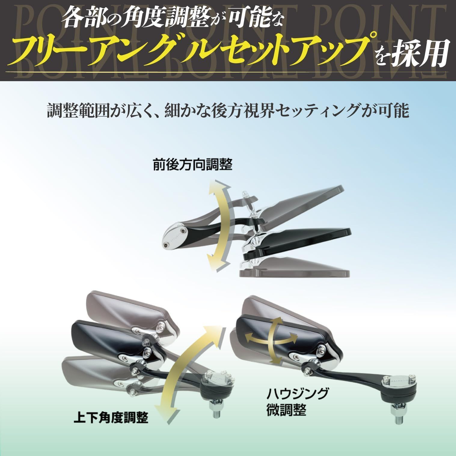 タナックス バイクミラー ナポレオン リゼットミラー ピアノ
