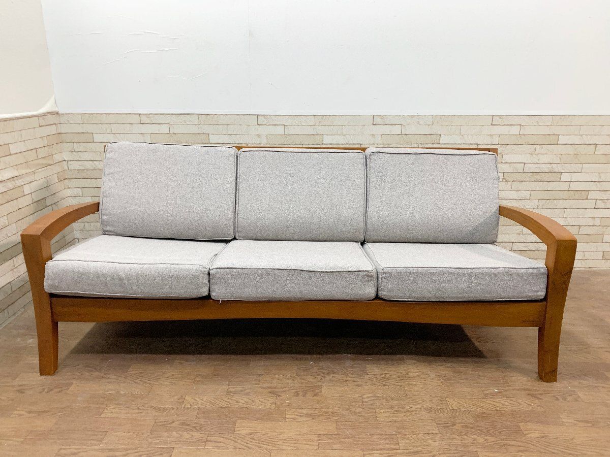 SCANTEAK スキャンティーク 天然木 チーク無垢 ソファ 3人掛け