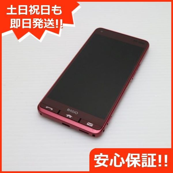 京セラ - 新品同様 KYV43 レッド 本体 白ロム  M111 超美品 KYV43 BASIO3 レッド スマホ 即日発送 スマホ 白ロム au