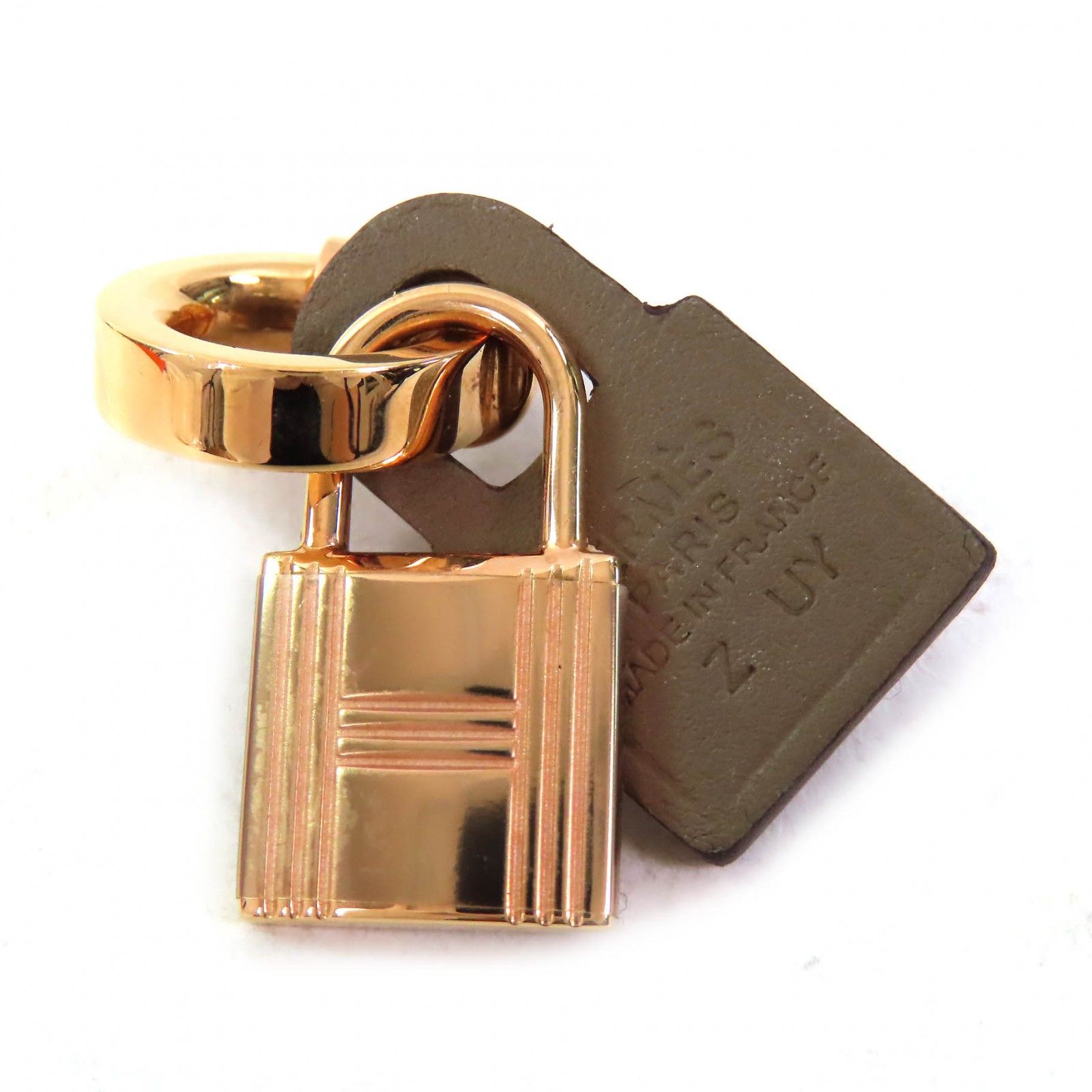 エルメス　オーケリー　カデナ　ピアス　ゴールド　エトゥープ HERMES エルメス ピアス カデナ型 