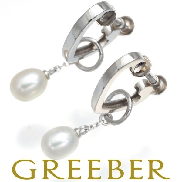 ミキモトペルリータ イヤリング パール 真珠 5.4mm ハート 2WAY  