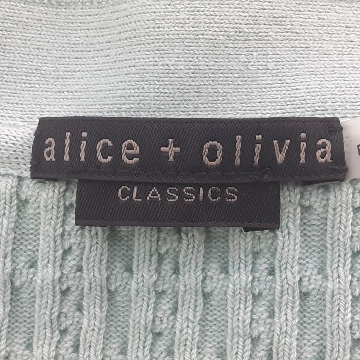 alice+olivia(アリスオリビア) カーディガン サイズS レディース美品 - ライトグリーン 長袖