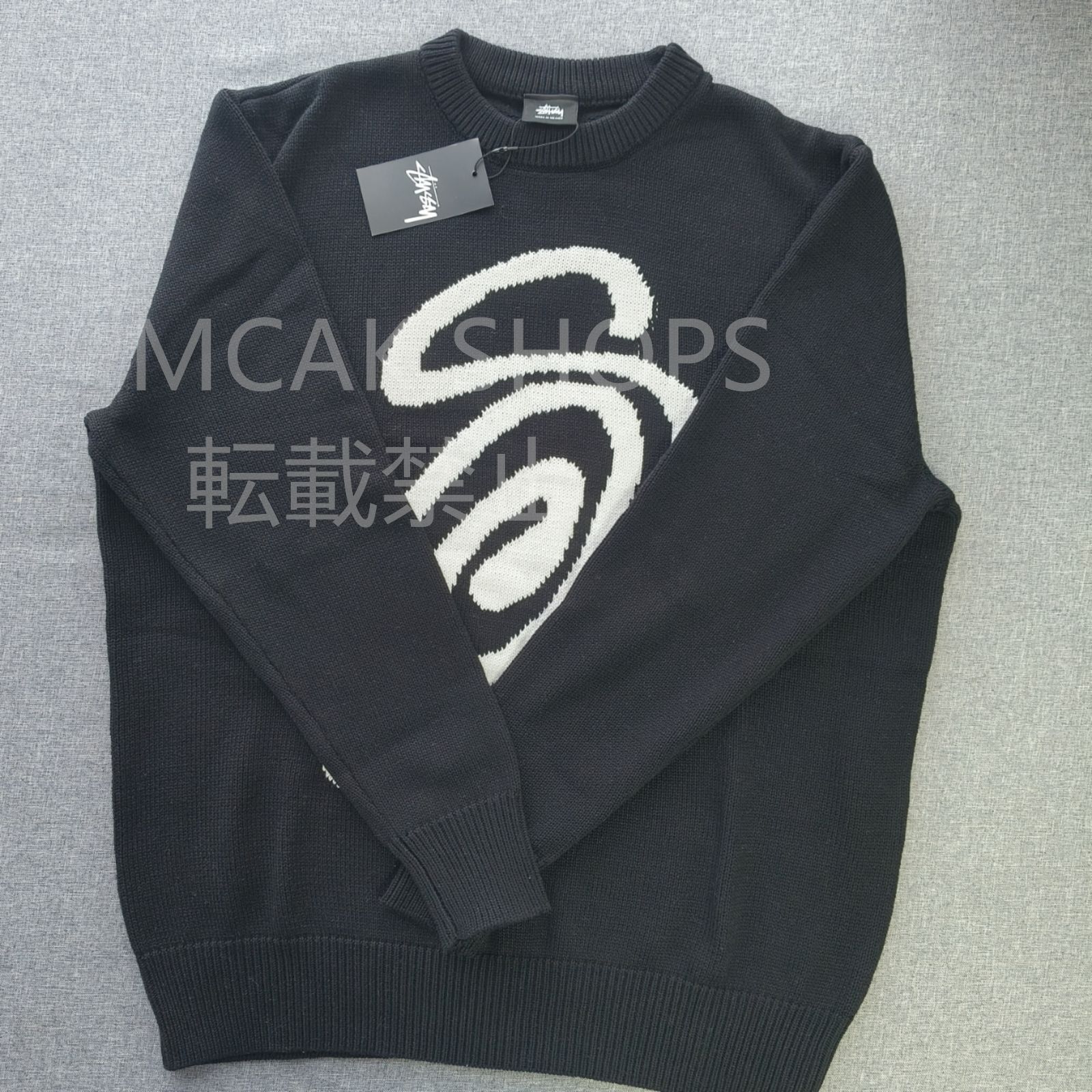 STUSSY - 新品送料込み L Stussy Curly S Sweater Black 黒の通販 by にｋｋっきお's shop｜ステューシー ならラクマ