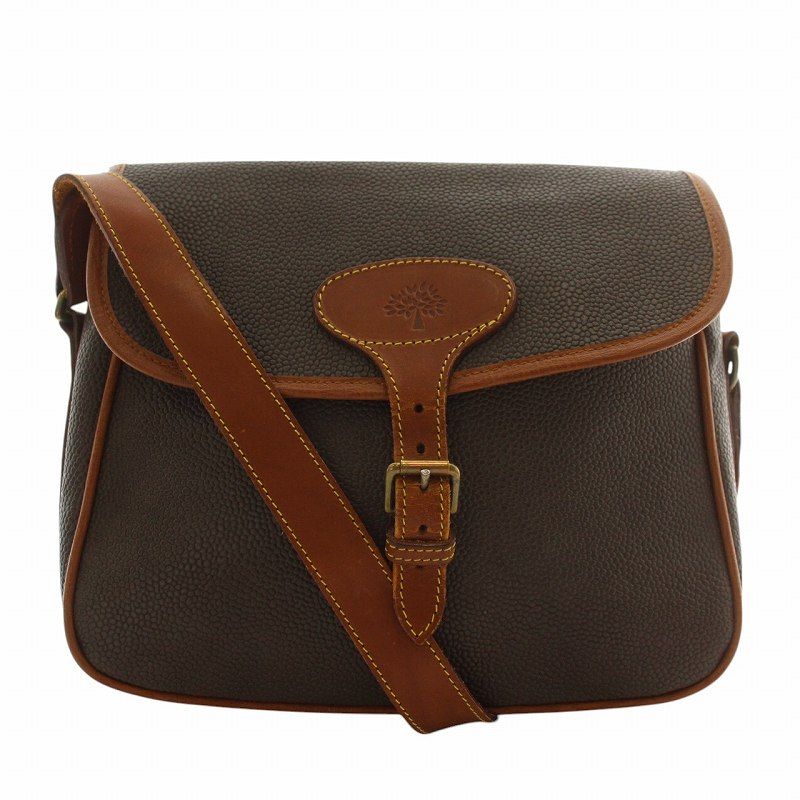 特別セーフ ショルダーバッグ Mulberry マルベリー PVC 内側チェック レザー バッグ