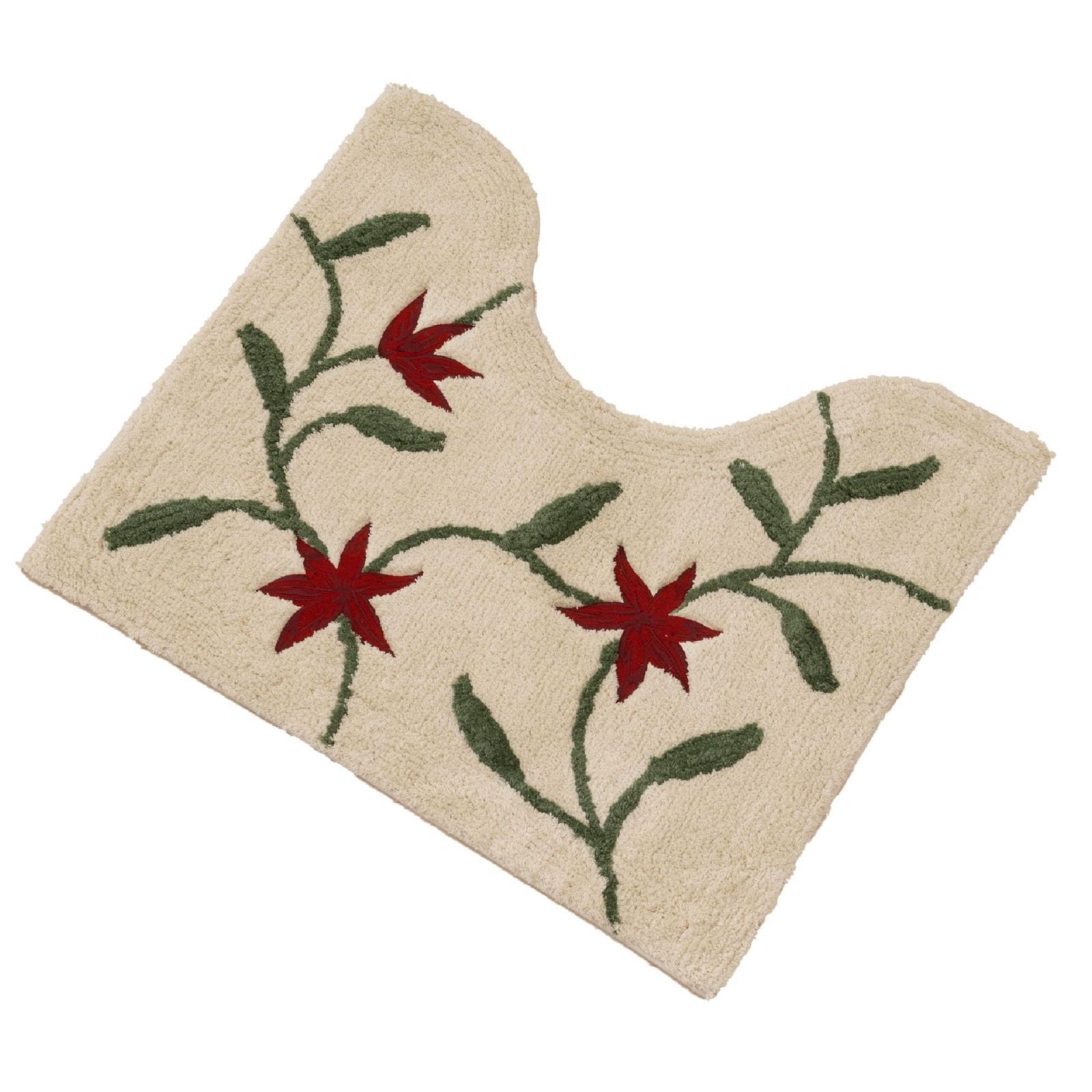 sybilla アメリア3 ミニトイレマット 約50 60 cm ベージュ シビラ 花柄 おしゃれ センコー 13208