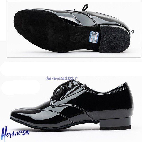 社交ダンス ダンス メンズ ラテン クラシカル エナメル 踊り フルソール レザー 光沢のある 踊りやすい かるい am5a338509