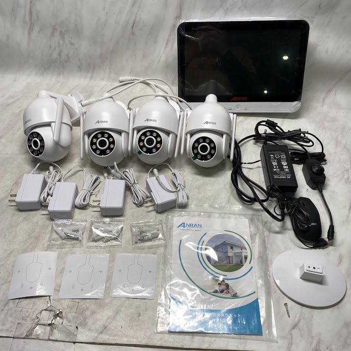 美品】ANRAN 防犯カメラ ワイヤレス 屋外 wifi 防犯カメラセット