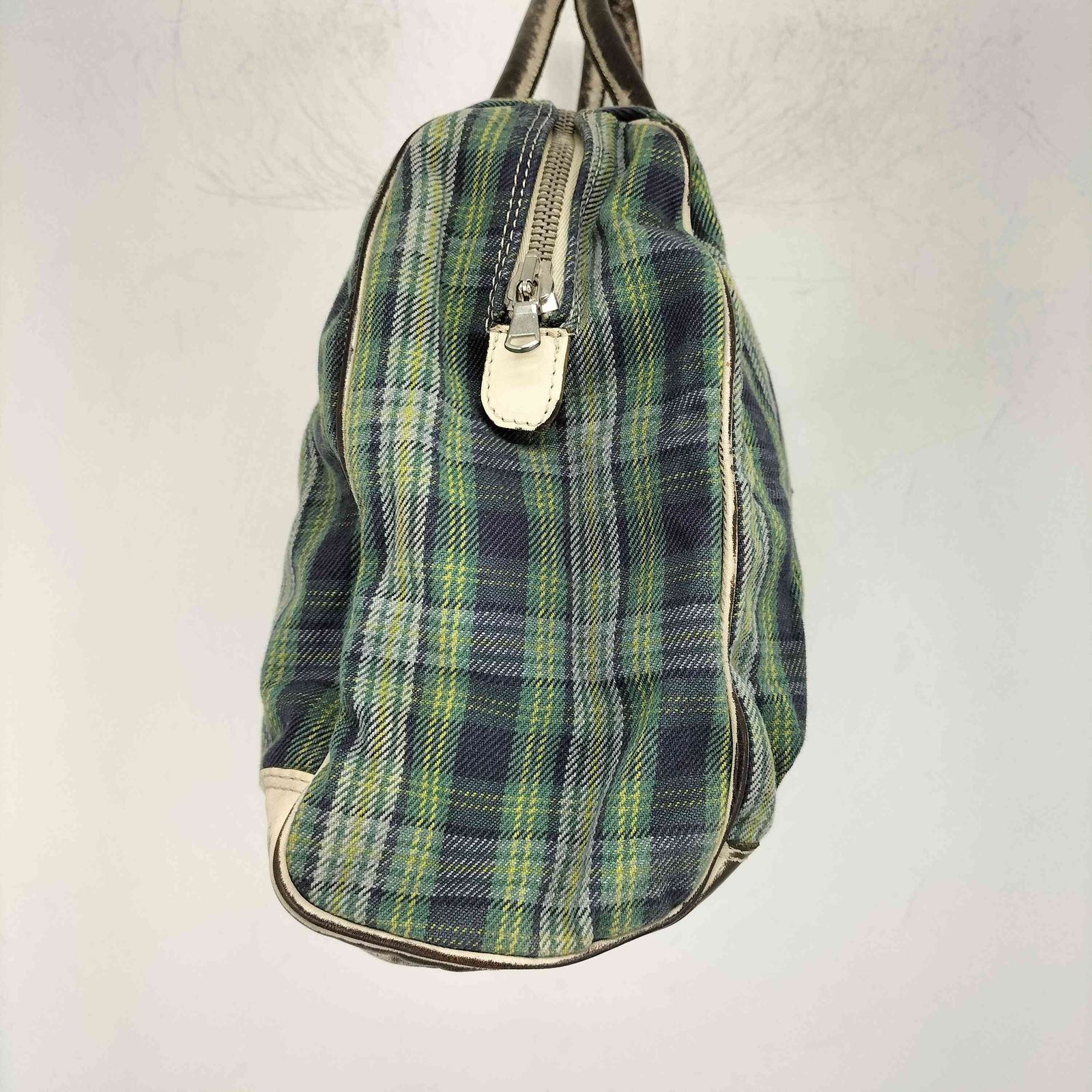 ユーズドフルギ 古着 numero 10 加工 チェックボストンバッグ メンズ 表記無