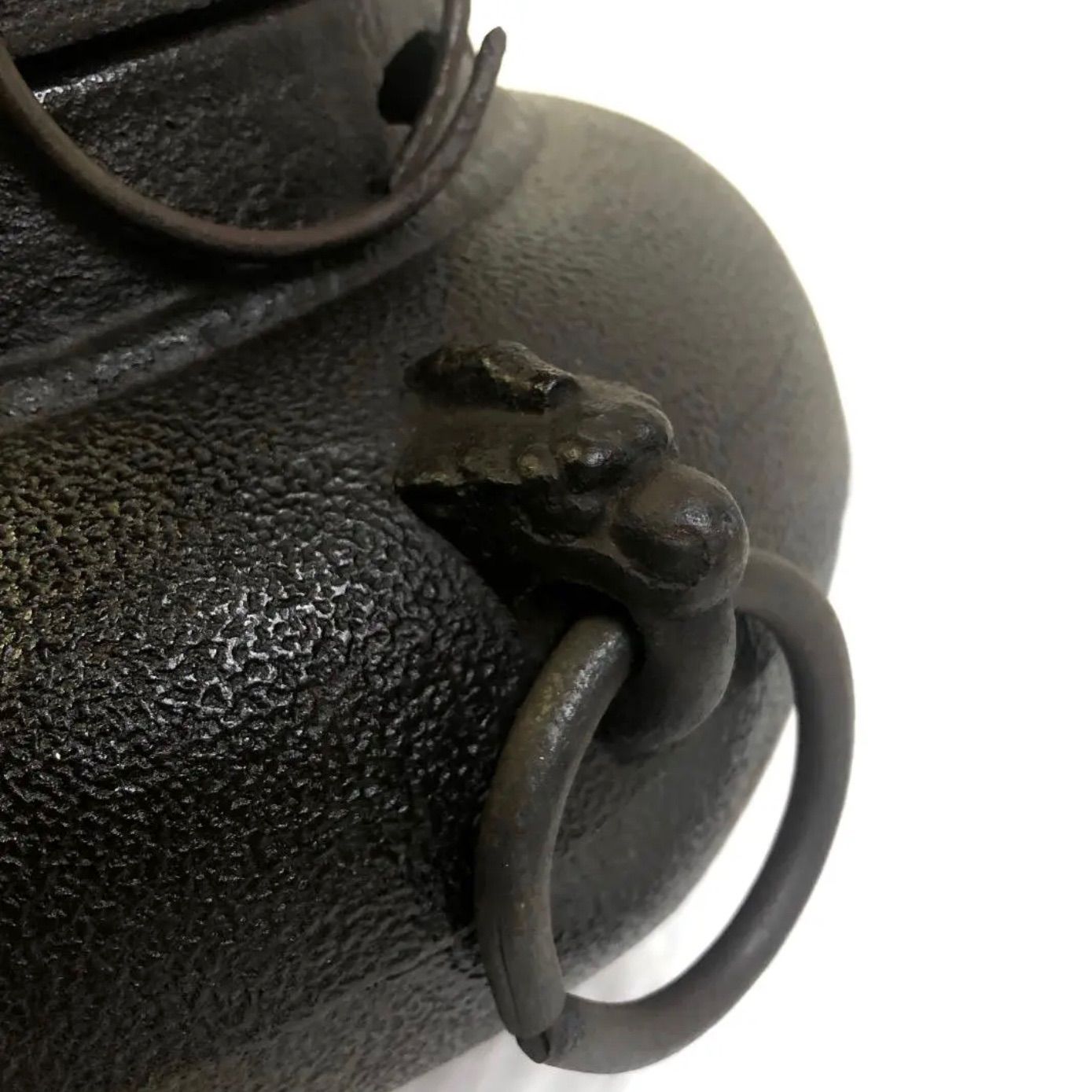 鉄鬼面風炉釜 切合釜 茶道具 s8 - メルカリ