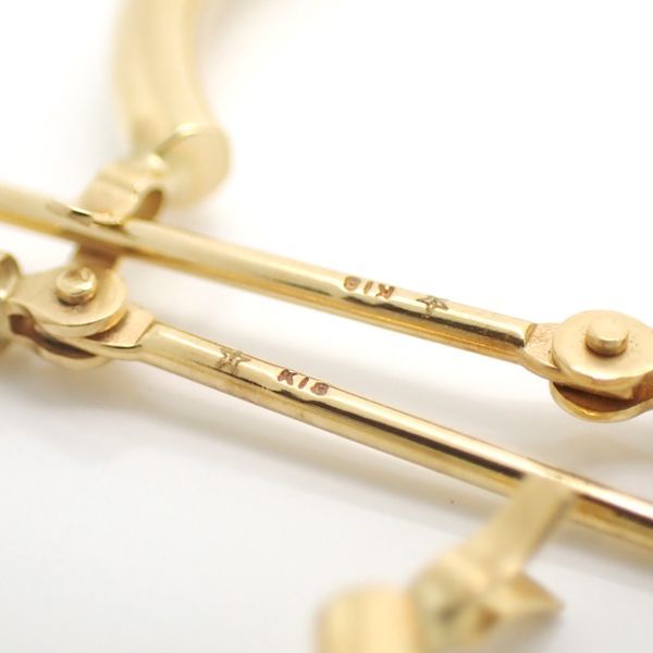 田中貴金属 K18 フープピアス 20mm イエローゴールド 美品 箱付 GINZA