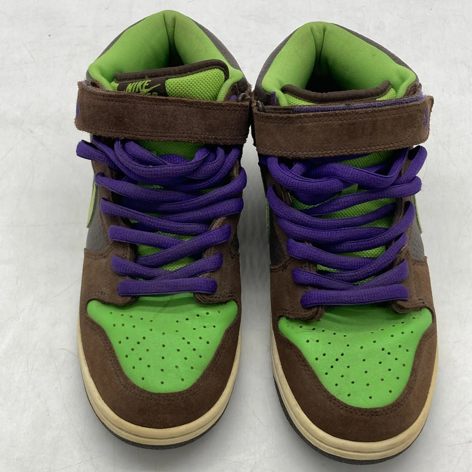 04ｍ1731∞ NIKE DUNK MID PRO SB DONATELLO 314383-231 ナイキ ダンク ミッド プロ ドナテロ  バロックブラウン×ラジエントグリーン 28.0cm スニーカー ハイカット 中古品|mercariメルカリ官方指定廠商|Bibian比比昂代買代購