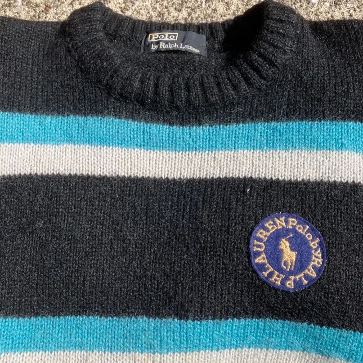 90s Polo by Ralph Lauren border knit