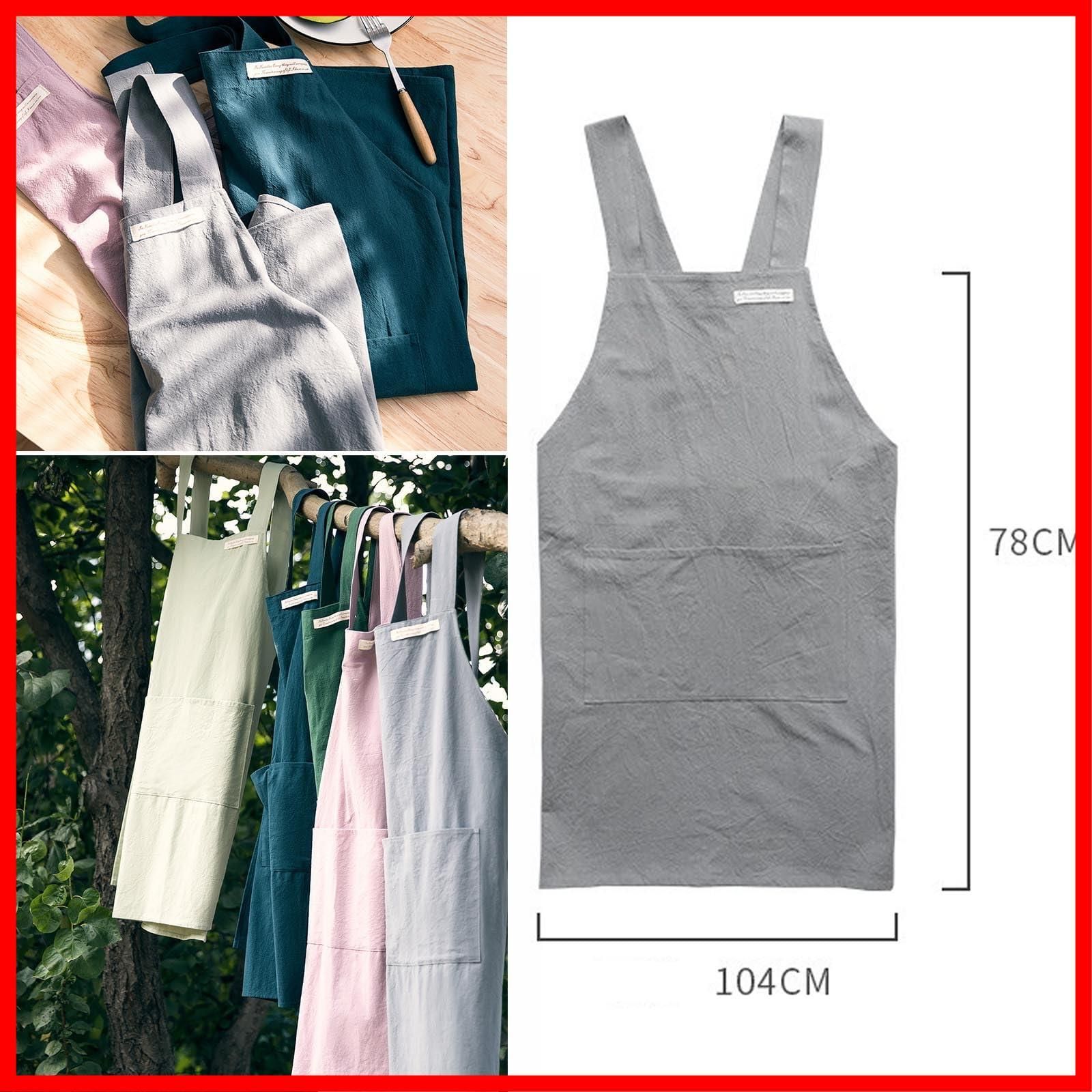 エプロン 無地 大人用 保育士エプロン h型ロング 北欧エプロン おしゃれ 大きいサイズオシャレエプロン 被るだけ 御洒落 レディース ワンピースタイプアフタヌーンティー Ifukens カフェエプロン エプロン キッズファッション小物